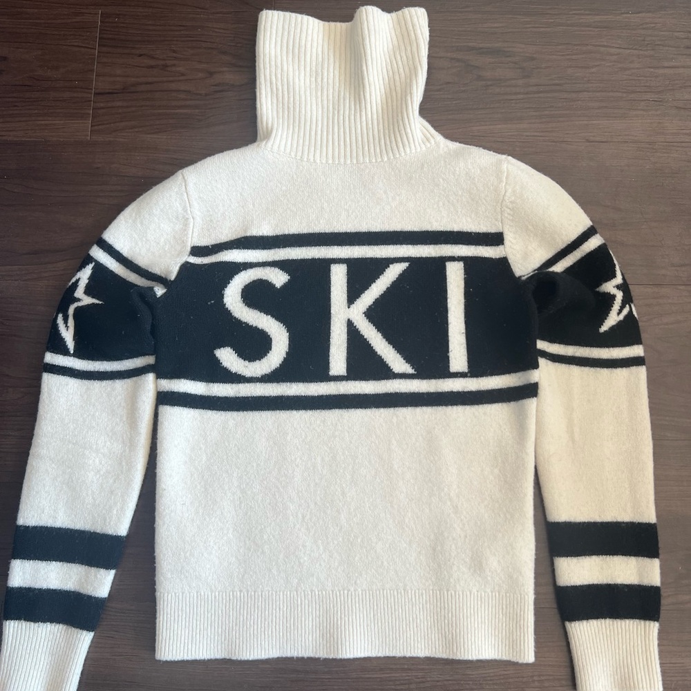 Perfect Moment Wool Star Turtleneck Ski Sweater